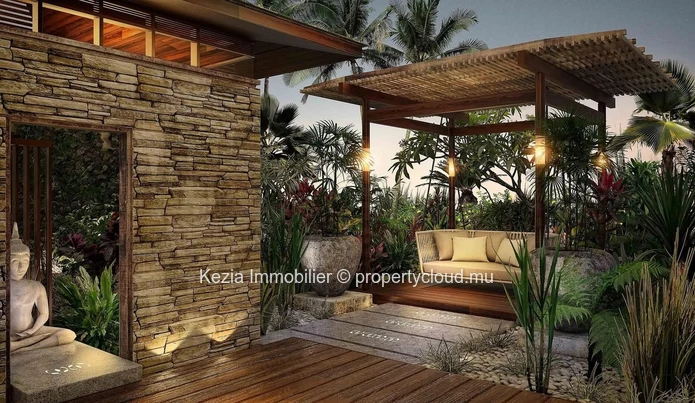 Balinese Villa With Cathedral Ceiling