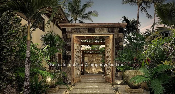 Balinese Villa With Cathedral Ceiling