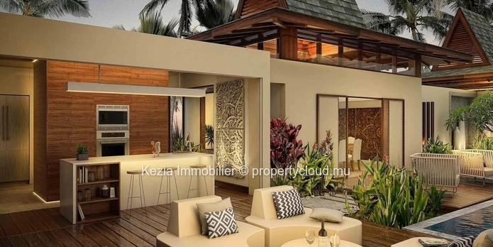 Balinese Villa With Cathedral Ceiling