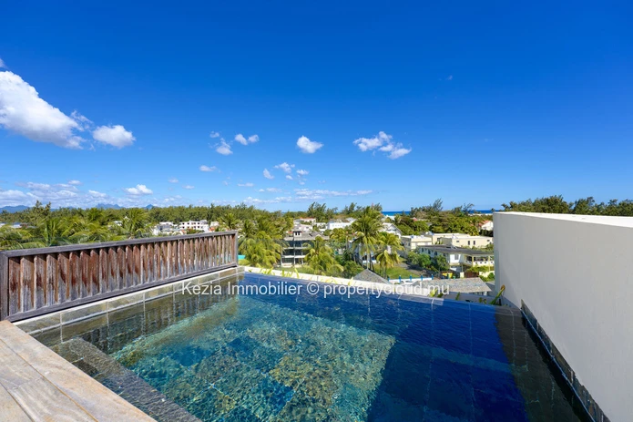 Contemporary apartment with private rooftop and pool