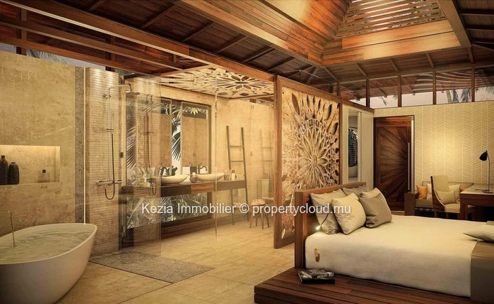 Balinese Villa With Cathedral Ceiling